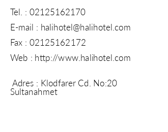 Hal Hotel iletiim bilgileri